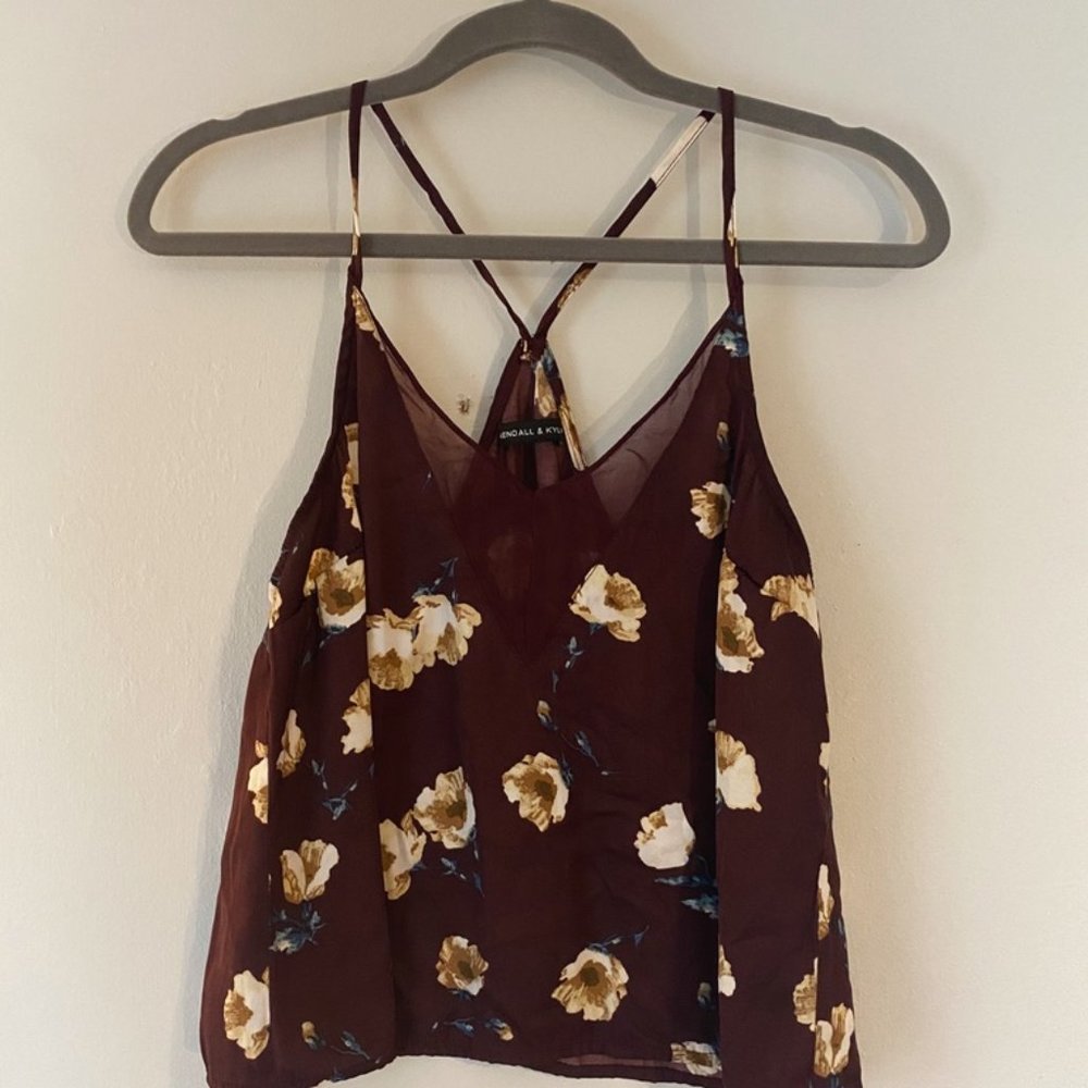 Kendall & Kylie floral silky tank